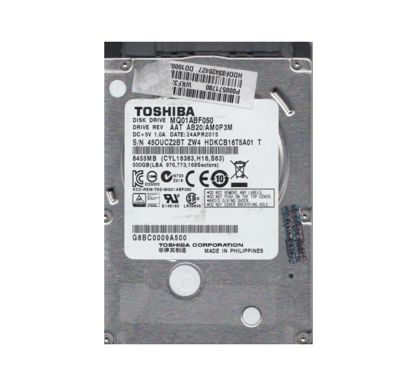HDKCB16T5A01 - Toshiba 500GB 5400RPM SATA 6Gb/s 2.5-inch Hard Drive