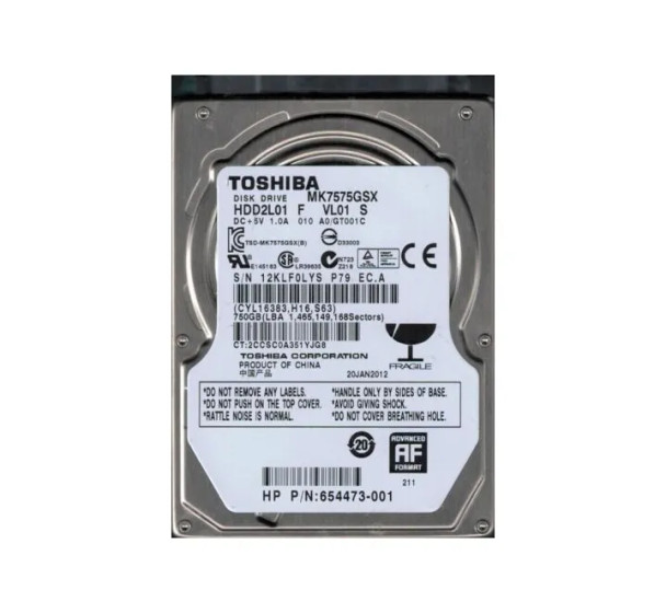 HDD2L01 - Toshiba 750GB 5400PM SATA 3Gb/s 2.5-inch Hard Drive