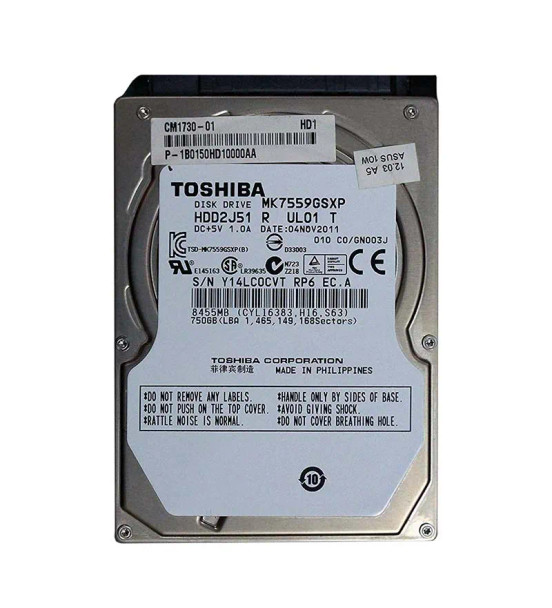 MK7559GSX - Toshiba 750GB 5400RPM SATA 3Gb/s 8MB Cache 2.5-inch Hard Drive
