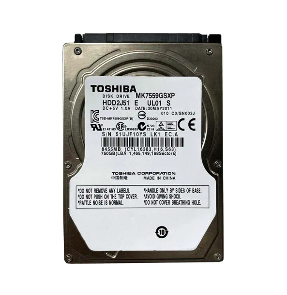 MK7559GSXP - Toshiba 750GB 5400RPM SATA 3Gb/s 8MB Cache 2.5-inch Hard Drive