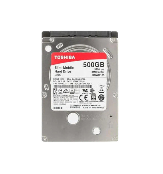 HDKCB16AKA01 - Toshiba L200 Laptop 500GB 5400RPM SATA 6Gb/s 8MB Cache 2.5-inch Hard Drive