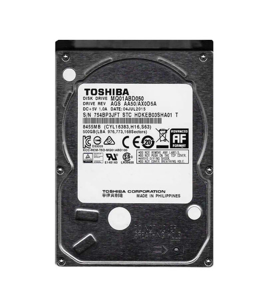 HDKEB03 - Toshiba Mobile 500GB 5400RPM 8MB Cache SATA 3Gb/s (512e) 2.5-inch Hard Drive