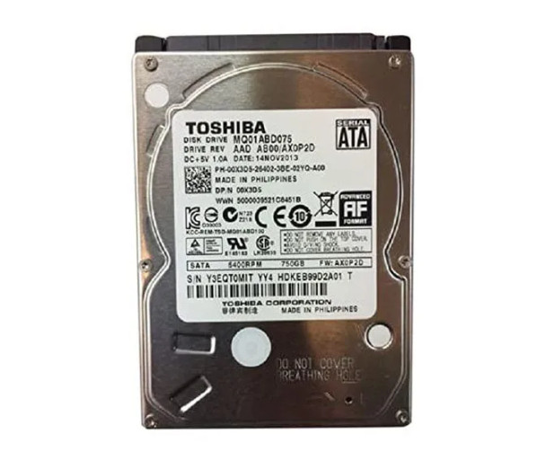 MQ01ABD075 - Toshiba MQ01ABD 750GB 5400RPM SATA 3Gb/s 8MB Cache 2.5-inch Hard Drive
