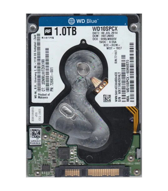 WD10SPCX-60HWST0 - Western Digital Blue 1TB 5400RPM SATA 6Gb/s 16MB Cache 2.5-inch Hard Drive
