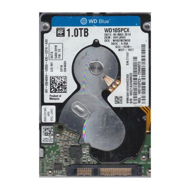 WD10SPCX-75HWST0 - Western Digital Blue 1TB 5400RPM SATA 6Gb/s 16MB Cache 2.5-inch Hard Drive