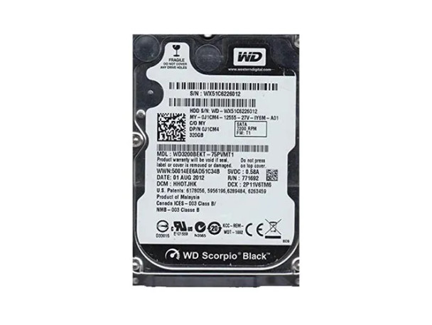 WD3200BEKT-75PVMT1 - Western Digital Scorpio Black 320GB 7200RPM SATA 3Gb/s 16MB Cache 2.5-inch Hard Drive