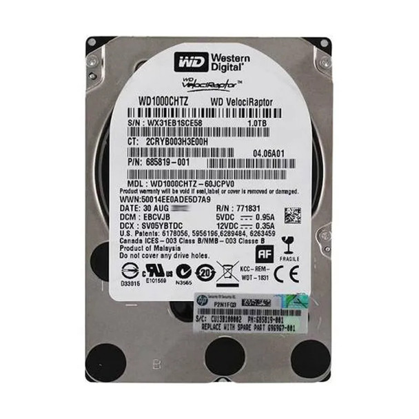 WD1000CHTZ-60JCPV0 - Western Digital VelociRaptor 1TB 10000RPM SATA 6Gb/s 64MB Cache 2.5-inch Hard Drive