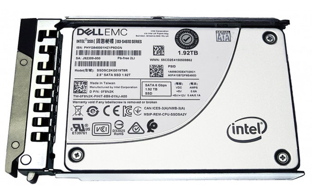 F8N2K - Dell 1.92TB SATA III 6Gb/s Mixed Use 3D NAND TLC 2.5-inch Solid State Drive