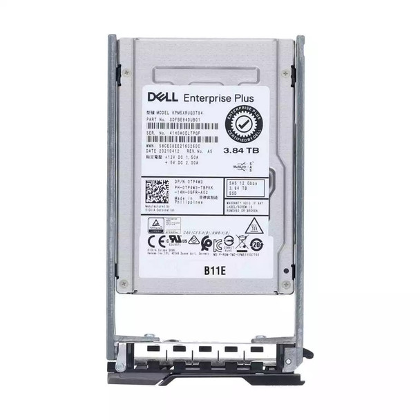 TP4W3 - Dell 3.84TB SAS 12Gb/s Read Intensive TLC 2.5-inch Solid State Drive