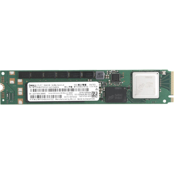 2RN2N - Dell 7400 Pro 3.84TB Triple-Level Cell PCI Express NVMe 4.0 Read Intensive M.2 Enterprise Solid State Drive