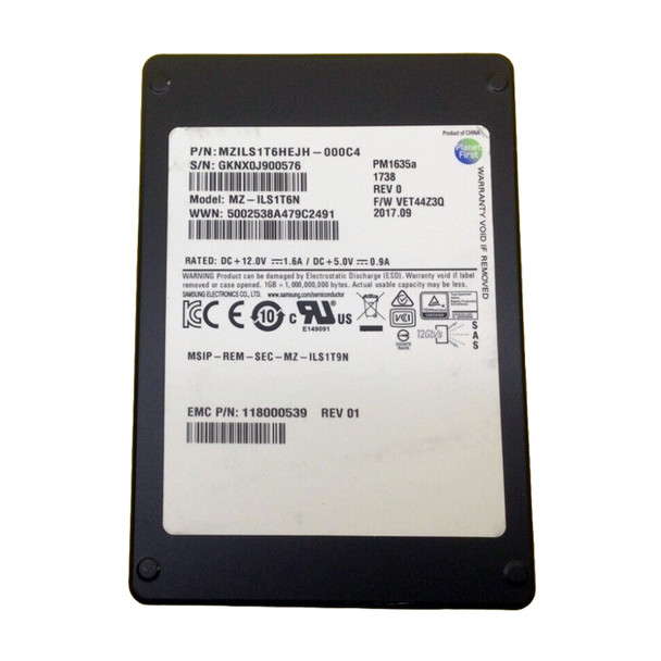 118000539 - EMC 1.6TB SAS 12Gb/s 2.5-inch Solid State Drive
