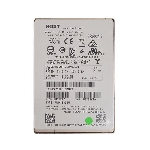 0B32247 - Hitachi SSD1600MR 1.92TB SAS 12Gb/s Read Intensive 2.5-inch Solid State Drive