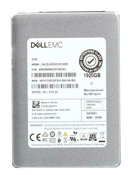 HFS1T9G32FEH-BA10A - Hynix 1.92TB SATA 6Gb/s Triple-Level Cell SFF 2.5-inch Solid State Drive