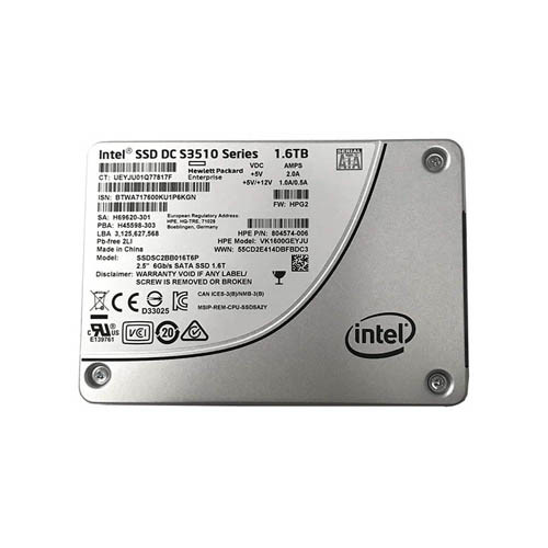 SSDSC2BB016T6P - Intel DC S3510 1.6TB SATA 6Gb/s Multi-Level Cell 2.5-inch Solid State Drive