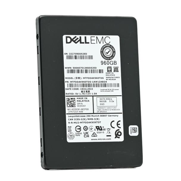MTFDDAK960TDS-1AW1ZABDA - Micron 5300 Pro Series 960GB SATA 6Gb/s Triple-Level Cell Read Intensive 2.5-inch Solid State Drive