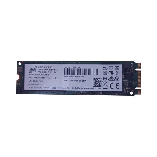 MTFDDAV128MBF-1AN12ABYY - Micron M600 128GB SATA 6Gb/s MLC (SED) M.2 2280 Solid State Drive