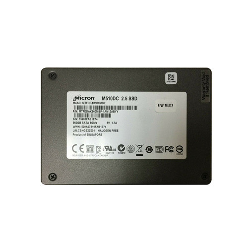 MTFDDAK960MBP-1AN1ZABYY - Micron Technology M510DC Series 960GB SATA 6Gb/s MLC 2.5-inch Solid State Drive