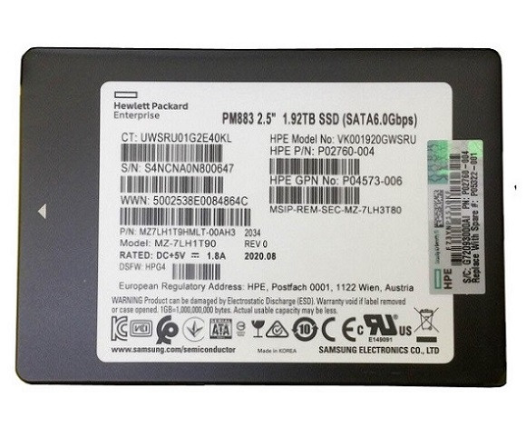 MZ7LH1T9HMLT-00AH3 - Samsung 1.92TB SATA 6Gb/s Read Intensive TLC 2.5-inch Solid State Drive