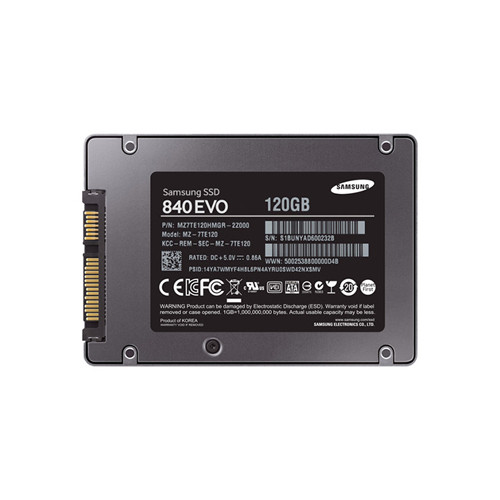 MZ-7TE120 - Samsung 840 EVO 120GB SATA 6Gb/s TLC (AES 256-Bit FDE) 2.5-inch Solid State Drive