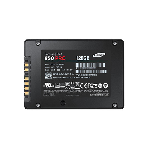 MZ-7KE128 - Samsung 850 Pro 128GB SATA 6Gb/s 3D NAND MLC (AES-256 / TCG Opal 2.0) 2.5-inch Solid State Drive