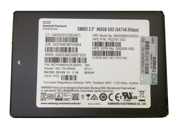 MZ7KH960HAJR-000H3 - Samsung 960GB SATA 6Gb/s MLC 2.5-inch Solid State Drive