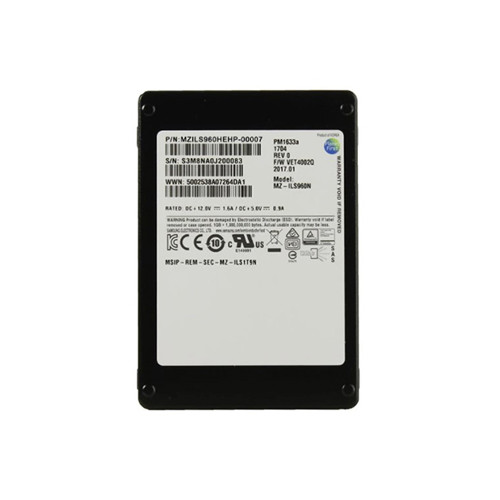 MZILS960HEHP-00007 - Samsung PM1633a 960GB Triple-Level-Cell SAS 12Gb/s Read Intensive 2.5-inch Solid State Drive