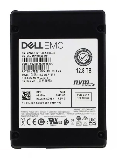 MZWLR12THALA-00AD3 - Samsung PM1735 V2 Series 12.8TB Triple-Level Cell PCI Express NVMe 4.0 2.5-In Solid State Drive Dell Oem