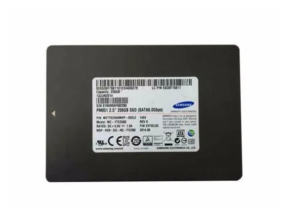 MZ-7TE2560 - Samsung PM851 256GB SATA 6Gb/s 2D NAND TLC (AES-256) 2.5-inch Solid State Drive