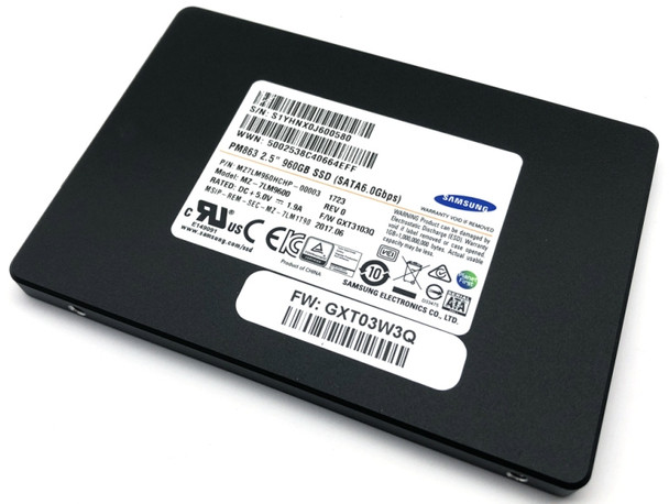 MZ-7LM9600 - Samsung PM863 960GB SATA III 6Gb/s Read Intensive V-NAND M.2 2280 Solid State Drive