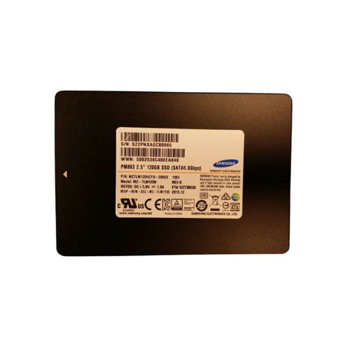 MZ7LM120HCFD-00003 - Samsung PM863 Series 120GB SATA 6Gb/s Read Intensive TLC (AES 256-bit / PLP) 2.5-inch Solid State Drive