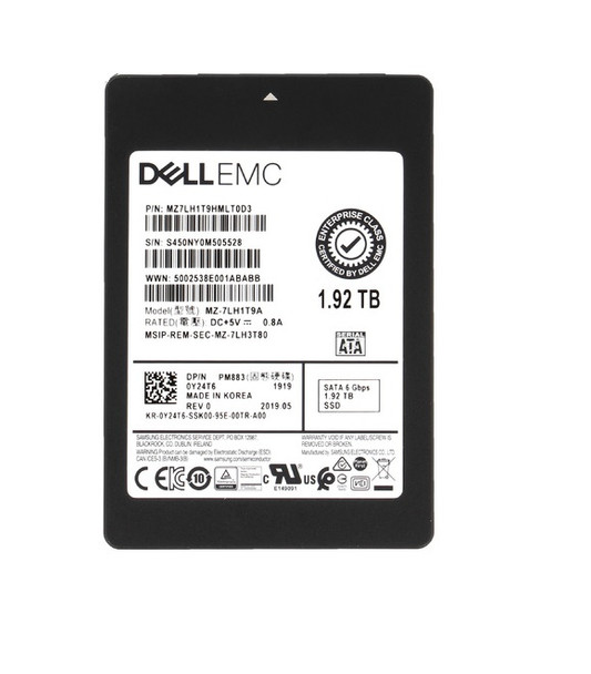 MZ7LH1T9HMLT0D3 - Samsung PM883 1.92TB SATA 6Gb/s Triple-Level Cell Read Intensive 2.5-inch Solid State Drive Dell Oem