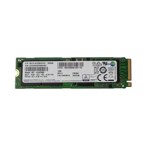 MZVLW256HEHP-00000 - Samsung PM961 Series 256GB PCI-Express Gen 3.0 X4 NVMe TLC M.2 2280 Solid State Drive
