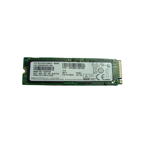 MZVLW512HMJP-00000 - Samsung PM961 Series 512GB PCI-Express Gen 3.0 X4 NVMe TLC M.2 2280 Solid State Drive
