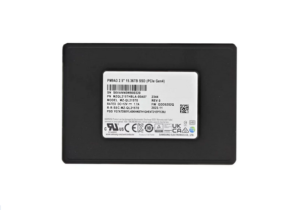 MZ-QL215T0 - Samsung PM9A3 15.36TB PCI Express 3.0 x4 NVMe U.2 Solid State Drive