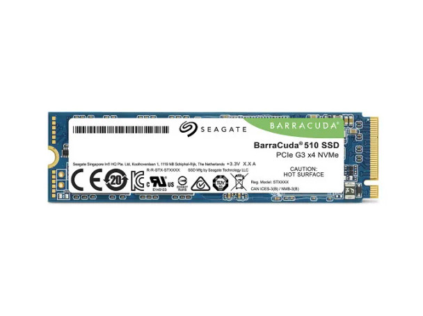 ZP256CM30041 - Seagate BarraCuda 510 256GB PCI-Express Gen 3.0 x4 NVMe 1.3 3D TLC M.2 2280 Solid State Drive