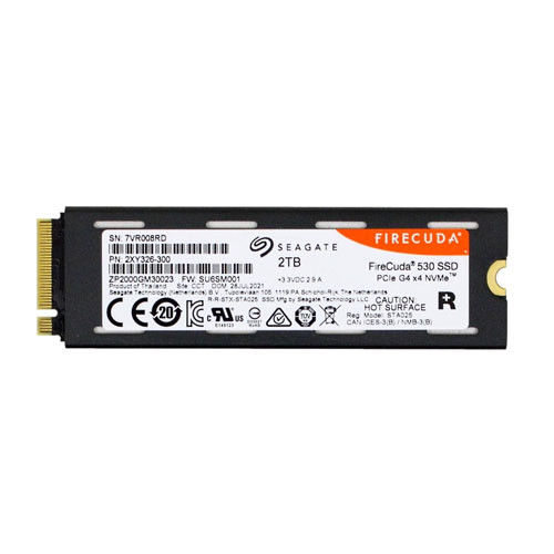 ZP2000GM30023 - Seagate FireCuda 530 2TB Triple-Level-Cell PCI Express NVMe 4.0 x4 M.2 2280 Solid State Drive