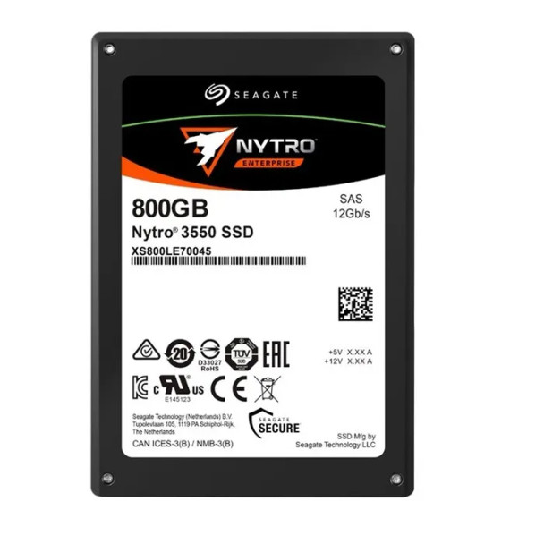 XS800LE70045 - Seagate Nytro 3550 800GB SAS 12Gb/s 3D eTLC 2.5-inch Solid State Drive