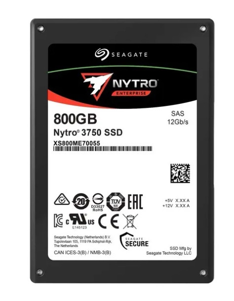 XS800ME70055 - Seagate Nytro 3750 800GB SAS 12Gb/s 3D eTLC (SED) 2.5-inch Solid State Drive