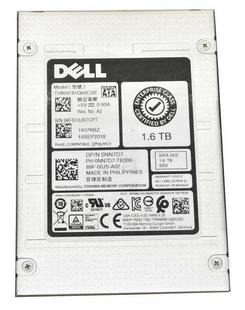 THNSF81Q60CSE - Toshiba 1.92TB SATA 6Gb/s Mixed Used MLC 2.5-inch Solid State Drive