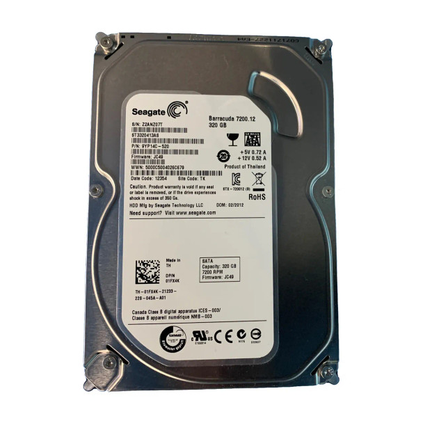1FX4K - Dell 320GB 7200RPM SATA 6Gb/s 32MB Cache 3.5-inch Hard Drive