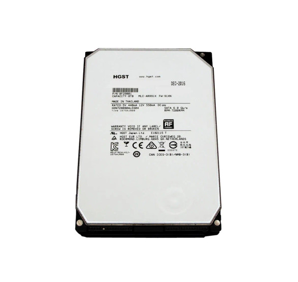HDN728080ALE604 - HGST 8TB 7200RPM SATA NAS 6Gb/s 3.5-inch Hard Drive