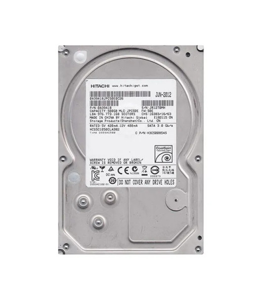 0A39418 - HGST CinemaStar 5K1000 500GB 7200RPM SATA 3Gb/s 8MB Cache 3.5-inch Hard Drive