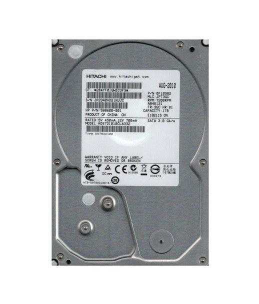 0F10982 - HGST Deskstar 7K1000.C Series 1TB 7200RPM SATA 3Gb/s 32MB Cache 3.5-inch Hard Drive