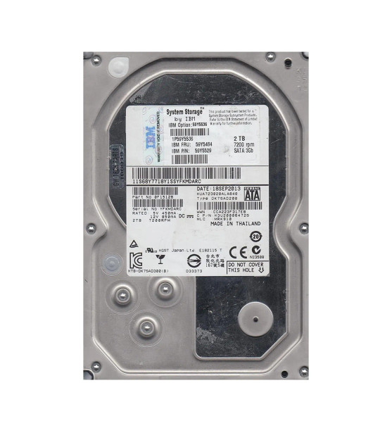 0F15126 - HGST Ultrastar 7K3000 Series 2TB 7200RPM SATA 6Gb/s 64MB Cache (512e) 3.5-inch Hard Drive