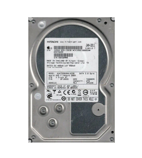 0F10935 - HGST Ultrastar A7K2000 2TB 7200RPM SATA 3Gb/s 32MB Cache (512e) 3.5-inch Hard Drive