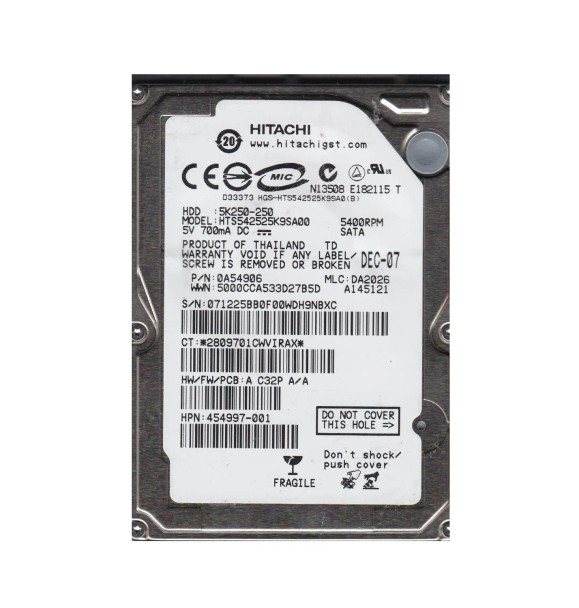 A145121 - Hitachi 1TB 7200RPM SATA 3Gb/s 64MB Cache 3.5-inch Hard Drive