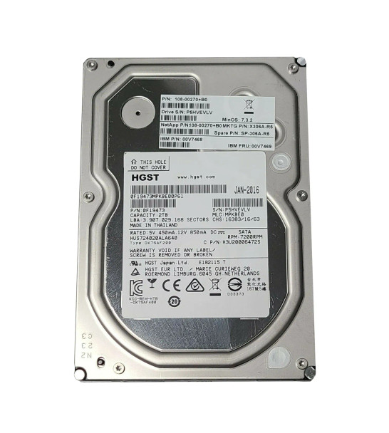 H3V20006472S - Hitachi 2TB 7200RPM SATA 3Gb/s 3.5-inch Hard Drive