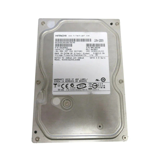 0A38962 - Hitachi CinemaStar 5K320 Series 250GB 5400RPM 8MB Cache SATA 3Gb/s (CE) 3.5-inch Hard Drive