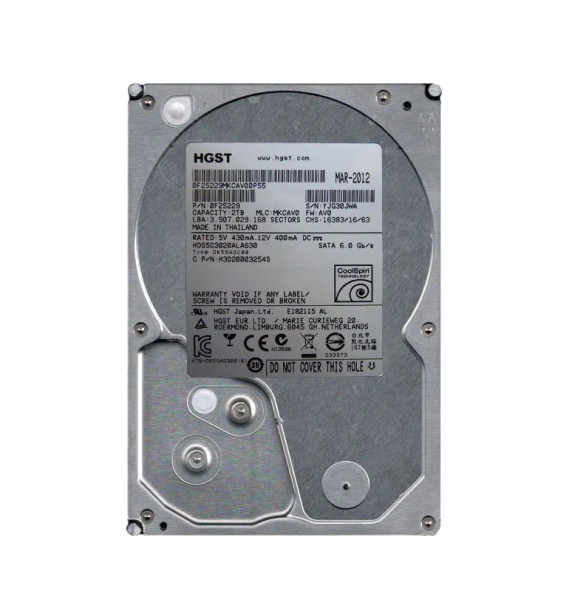 HDS5C3020ALA630 - Hitachi Deskstar 5K3000 Series 2TB 5400RPM SATA 6Gb/s 32MB Cache 3.5-inch Hard Drive