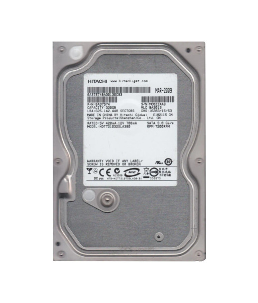 0A37574 - Hitachi Deskstar 7K1000.B 320GB 7200RPM SATA 3Gb/s 8MB Cache 3.5-inch Hard Drive